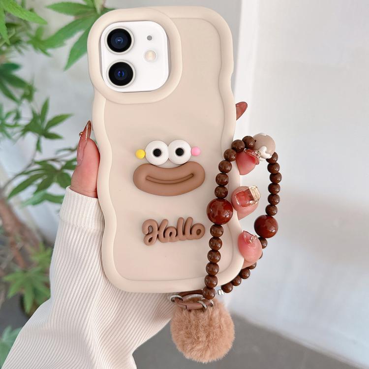 Cartoon Sausage Mouth TPU Phone Case with Bead Chain, For iPhone 12 Pro Max, For iPhone 12 Pro, For iPhone 11 Pro Max, For iPhone 11