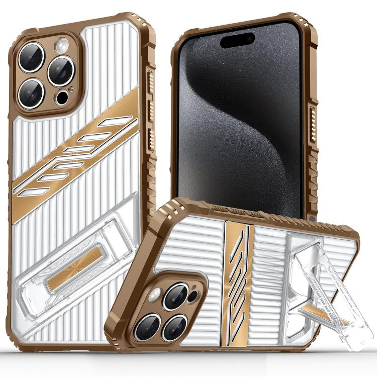 Plating Holder PC Hybrid TPU Phone Case, For iPhone 15 Pro Max, For iPhone 15 Pro, For iPhone 15 Plus, For iPhone 15