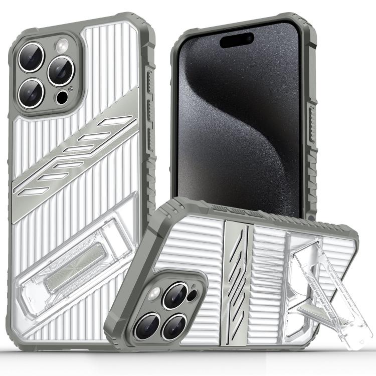 Plating Holder PC Hybrid TPU Phone Case, For iPhone 15 Pro Max, For iPhone 15 Pro, For iPhone 15 Plus, For iPhone 15