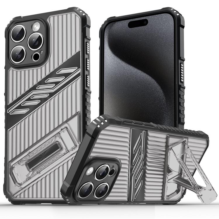 Plating Holder PC Hybrid TPU Phone Case, For iPhone 15 Pro Max, For iPhone 15 Pro, For iPhone 15 Plus, For iPhone 15