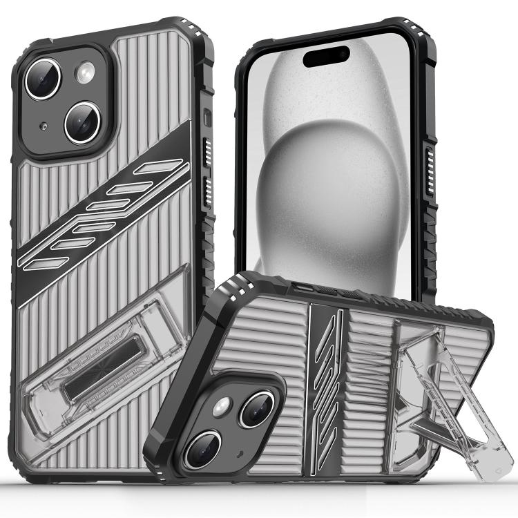 Plating Holder PC Hybrid TPU Phone Case, For iPhone 15 Pro Max, For iPhone 15 Pro, For iPhone 15 Plus, For iPhone 15