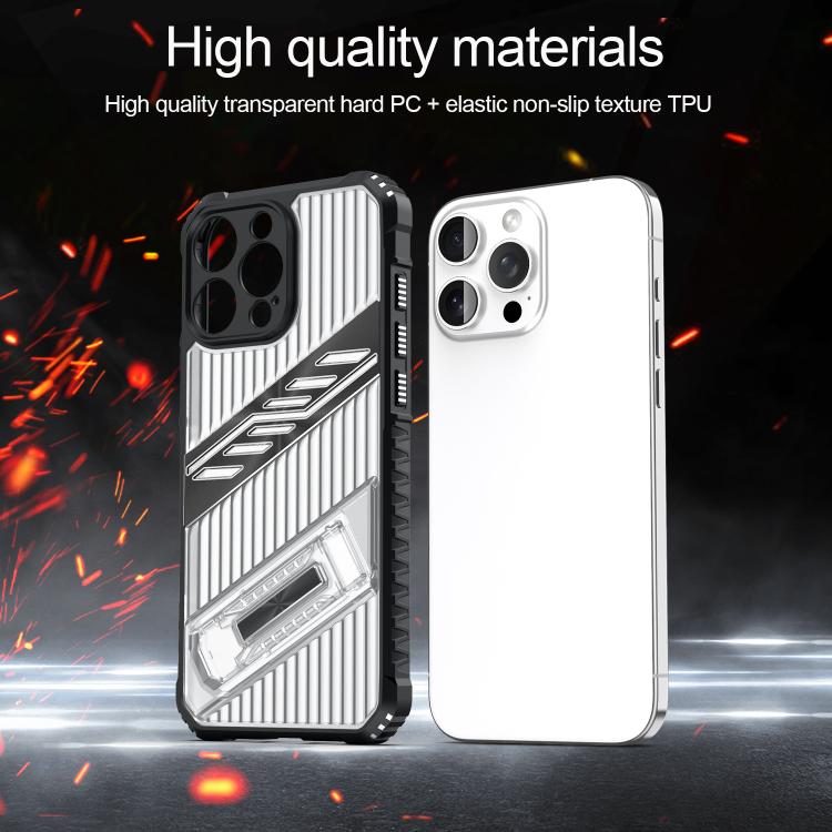 Plating Holder PC Hybrid TPU Phone Case, For iPhone 15 Pro Max, For iPhone 15 Pro, For iPhone 15 Plus, For iPhone 15