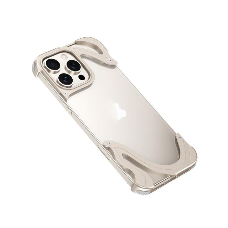 Dolphin Metal Hybrid PC Transparent Back Panel Phone Case, For iPhone 16 Pro Max, For iPhone 16 Pro, For iPhone 15 Pro Max, For iPhone 15 Pro
