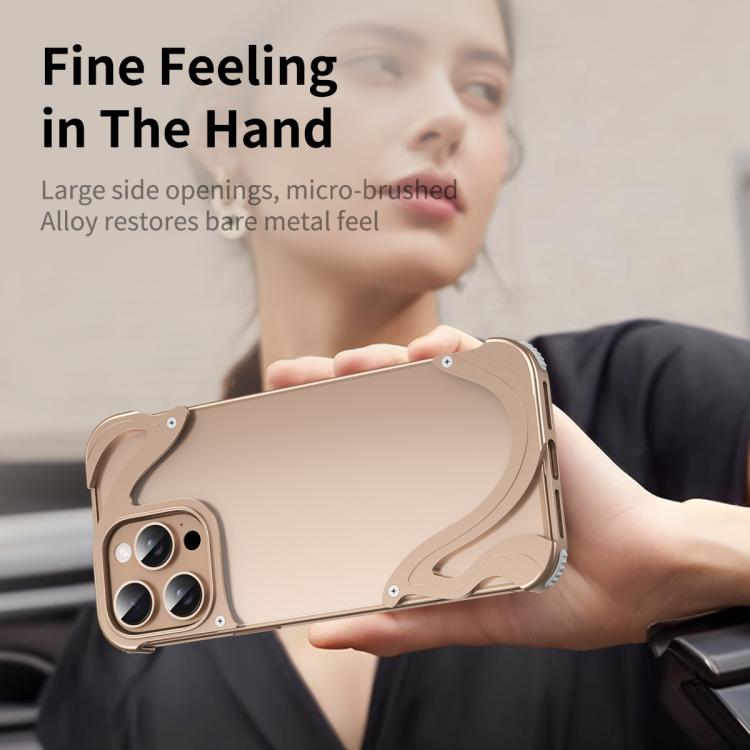 Dolphin Metal Hybrid PC Transparent Back Panel Phone Case, For iPhone 16 Pro Max, For iPhone 16 Pro, For iPhone 15 Pro Max, For iPhone 15 Pro