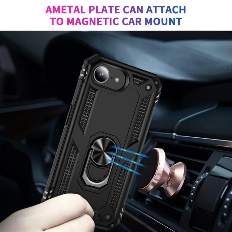 Shockproof TPU Hybrid PC Phone Case with Holder, iPhone 16e