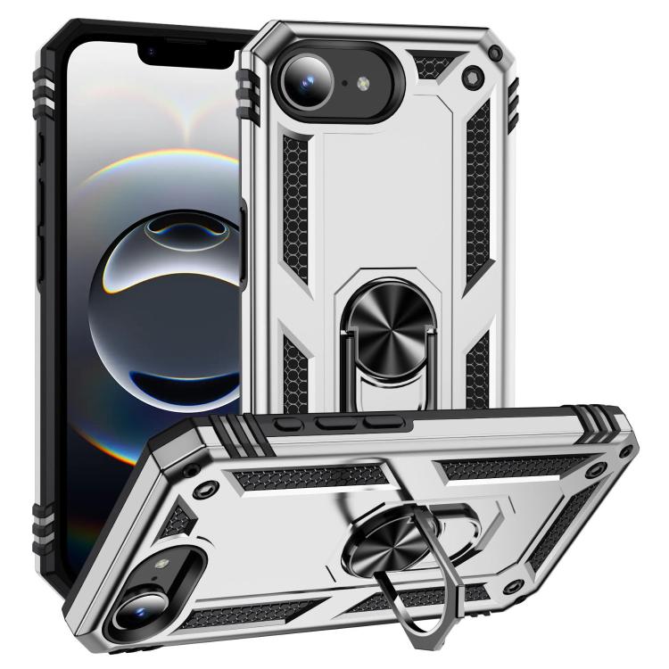 Shockproof TPU Hybrid PC Phone Case with Holder, iPhone 16e