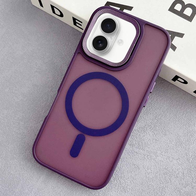 Diamond Lens Frame PC Hybrid TPU MagSafe Phone Case, For iPhone 16 Pro Max, For iPhone 16 Pro, For iPhone 16 Plus, For iPhone 16