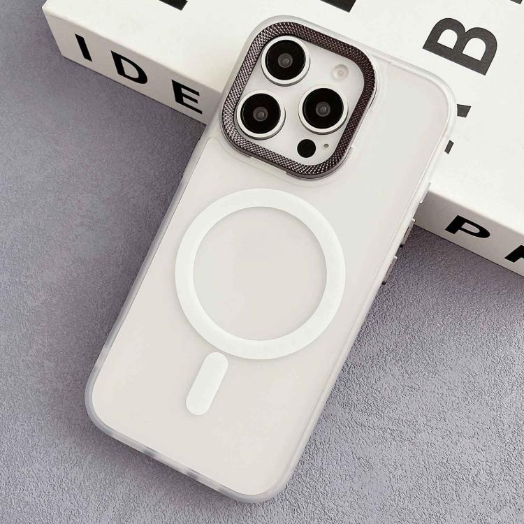 Diamond Lens Frame PC Hybrid TPU MagSafe Phone Case, For iPhone 15 Pro Max, For iPhone 15 Pro, For iPhone 15, For iPhone 14