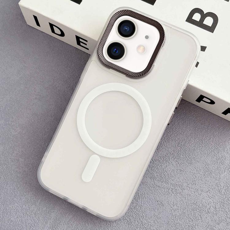 Diamond Lens Frame PC Hybrid TPU MagSafe Phone Case, For iPhone 13, For iPhone 12, For iPhone 12 Pro Max, For iPhone 12 Pro