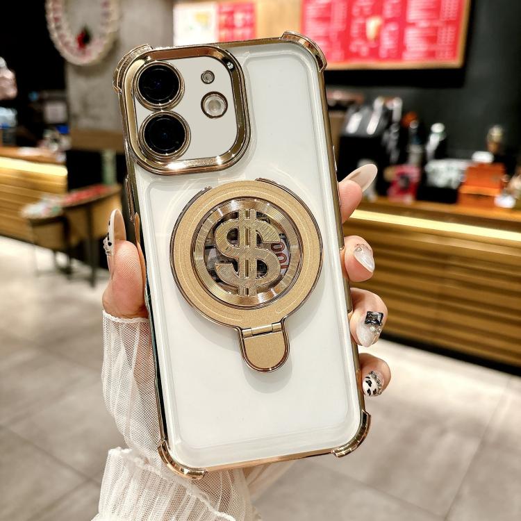 Space MagSafe Holder Phone Case with Lens Film, For iPhone 12 Pro Max, For iPhone 12 Pro, For iPhone 11 Pro Max, For iPhone 11