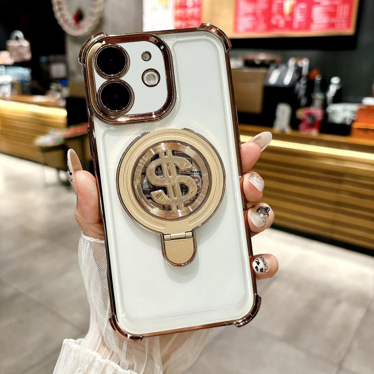 Space MagSafe Holder Phone Case with Lens Film, For iPhone 12 Pro Max, For iPhone 12 Pro, For iPhone 11 Pro Max, For iPhone 11