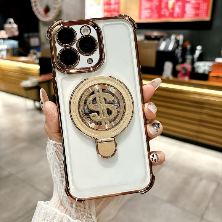 Space MagSafe Holder Phone Case with Lens Film, For iPhone 11 Pro