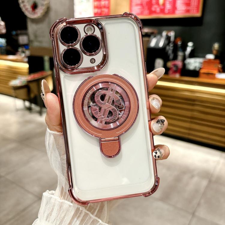 Space MagSafe Holder Phone Case with Lens Film, For iPhone 11 Pro