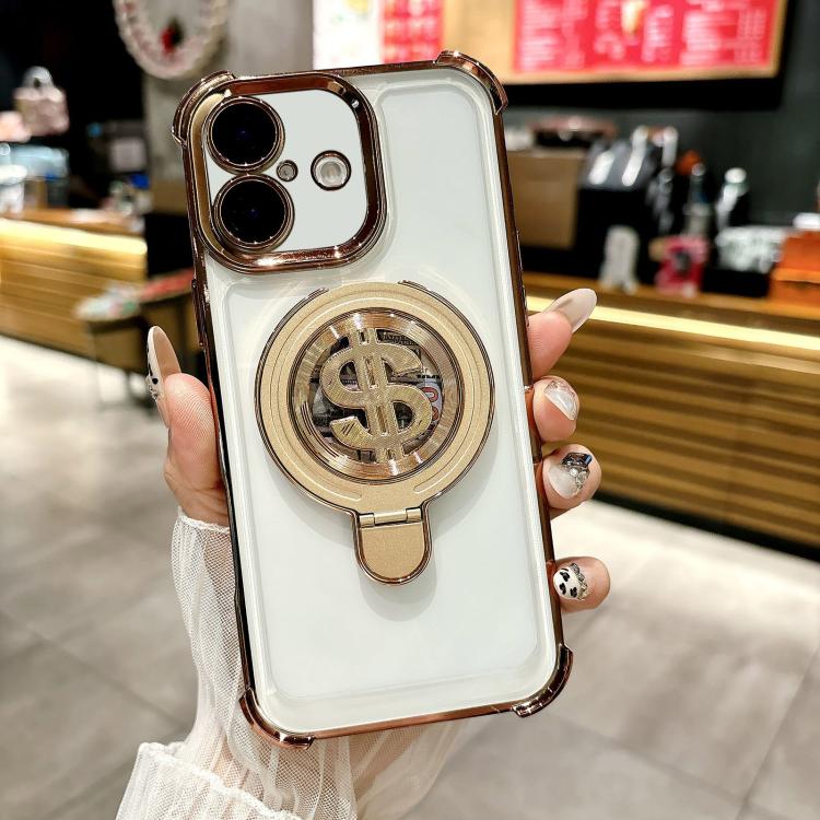 Space MagSafe Holder Phone Case with Lens Film, For iPhone 16 Pro Max, For iPhone 16 Pro, For iPhone 16 Plus, For iPhone 16