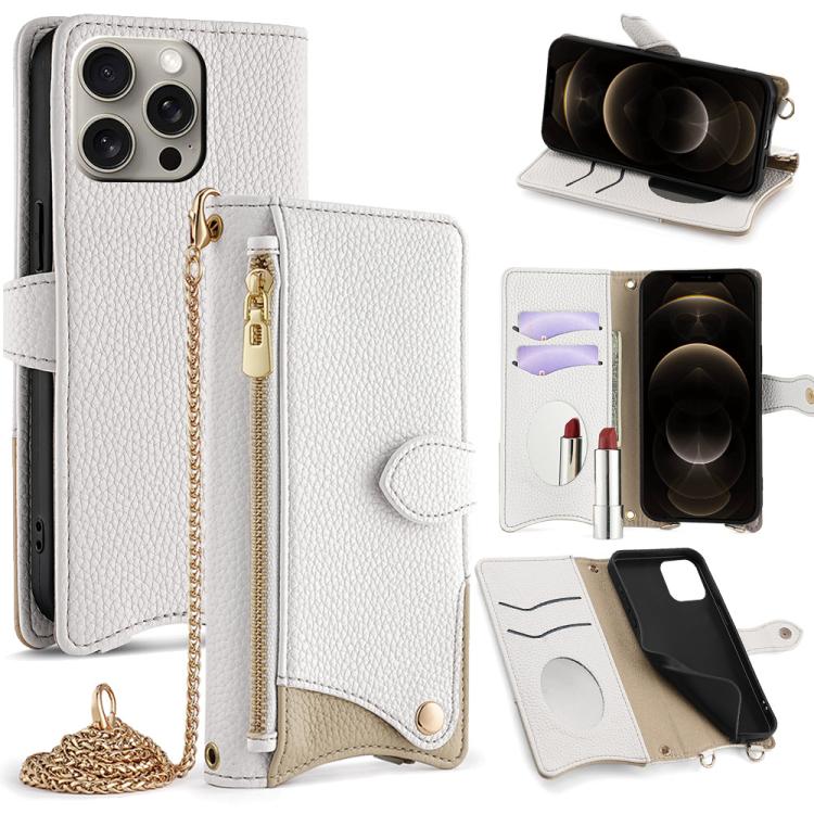 Crossbody Chain Fishtail Litchi Leather Phone Case, For iPhone 12 / 12 Pro, For iPhone 12 Pro Max