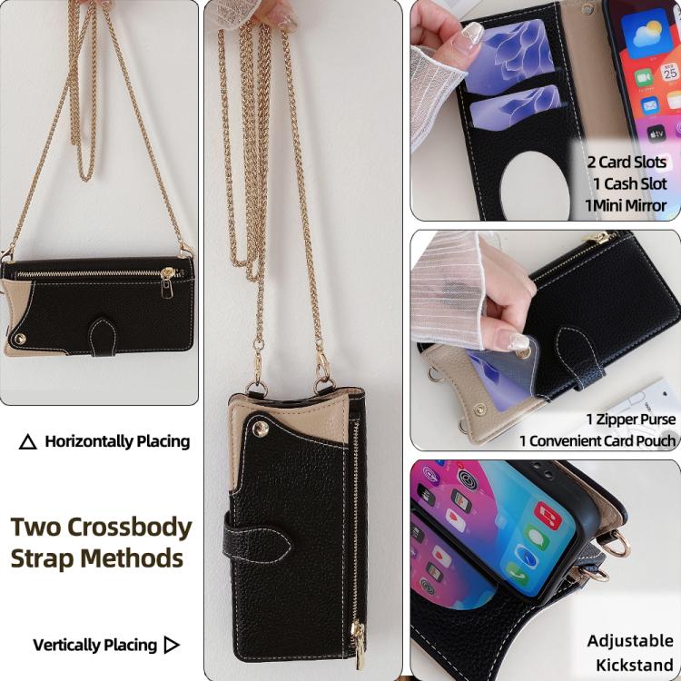 Crossbody Chain Fishtail Litchi Leather Phone Case, For iPhone 16e, For iPhone 16 Pro Max, For iPhone 16 Pro, For iPhone 16 Plus
