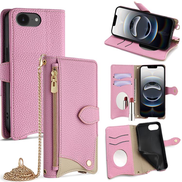 Crossbody Chain Fishtail Litchi Leather Phone Case, For iPhone 16e, For iPhone 16 Pro Max, For iPhone 16 Pro, For iPhone 16 Plus