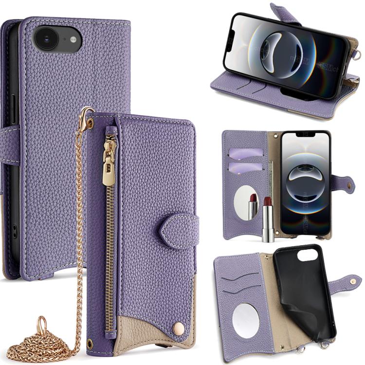 Crossbody Chain Fishtail Litchi Leather Phone Case, For iPhone 16e, For iPhone 16 Pro Max, For iPhone 16 Pro, For iPhone 16 Plus
