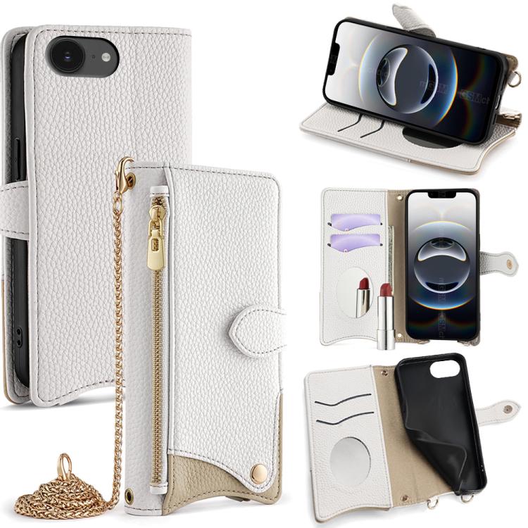 Crossbody Chain Fishtail Litchi Leather Phone Case, For iPhone 16e, For iPhone 16 Pro Max, For iPhone 16 Pro, For iPhone 16 Plus