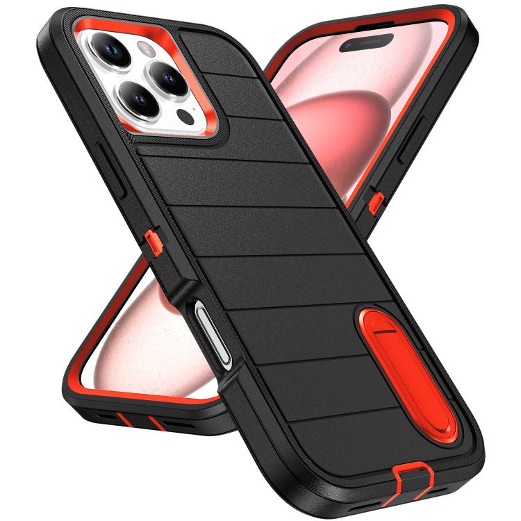 Defender Gen2 Rugged PC + Silicone Phone Case with Holder, For iPhone 16 Pro Max, For iPhone 16 Pro, For iPhone 16 Plus