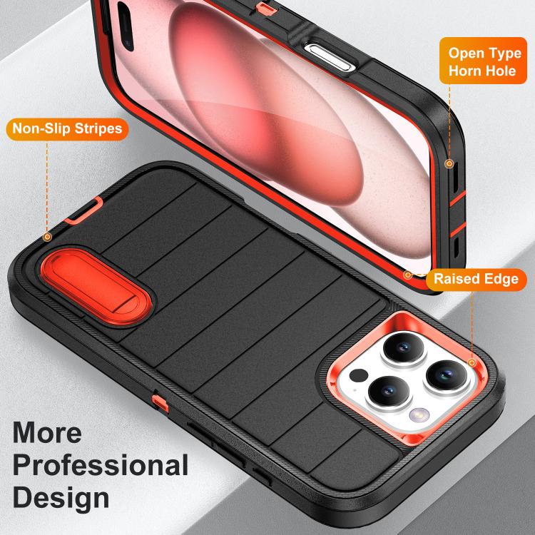 Defender Gen2 Rugged PC + Silicone Phone Case with Holder, For iPhone 16 Pro Max, For iPhone 16 Pro, For iPhone 16 Plus