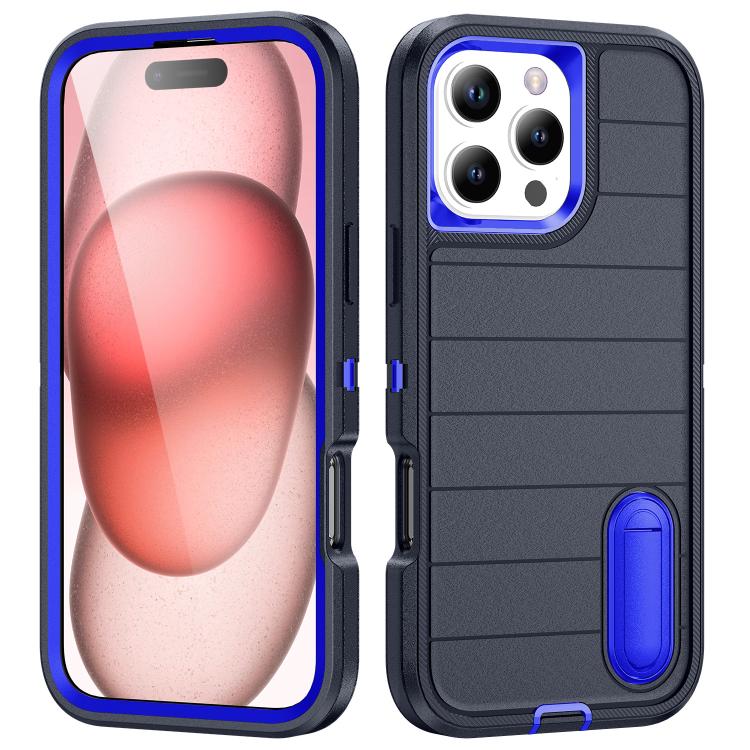 Defender Gen2 Rugged PC + Silicone Phone Case with Holder, For iPhone 16 Pro Max, For iPhone 16 Pro, For iPhone 16 Plus