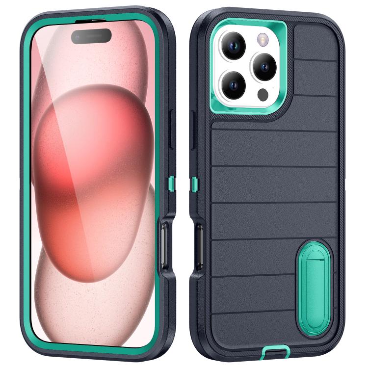 Defender Gen2 Rugged PC + Silicone Phone Case with Holder, For iPhone 16 Pro Max, For iPhone 16 Pro, For iPhone 16 Plus
