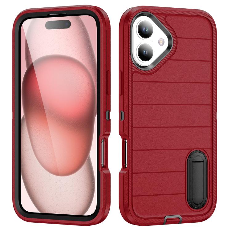 Defender Gen2 Rugged PC + Silicone Phone Case with Holder, For iPhone 16 Pro Max, For iPhone 16 Pro, For iPhone 16 Plus
