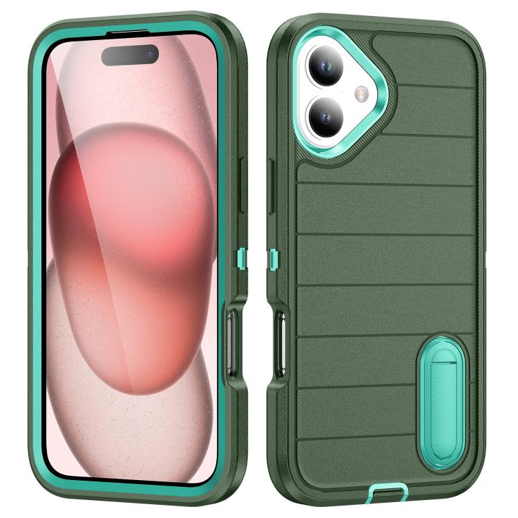 Defender Gen2 Rugged PC + Silicone Phone Case with Holder, For iPhone 16 Pro Max, For iPhone 16 Pro, For iPhone 16 Plus