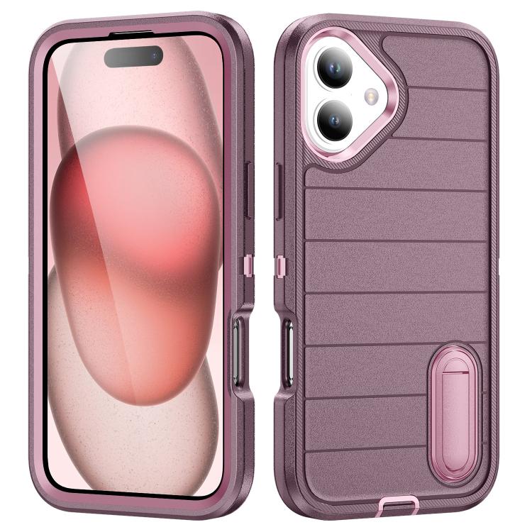 Defender Gen2 Rugged PC + Silicone Phone Case with Holder, For iPhone 16 Pro Max, For iPhone 16 Pro, For iPhone 16 Plus