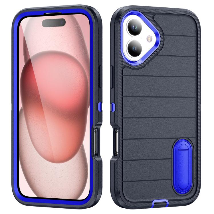 Defender Gen2 Rugged PC + Silicone Phone Case with Holder, For iPhone 16
