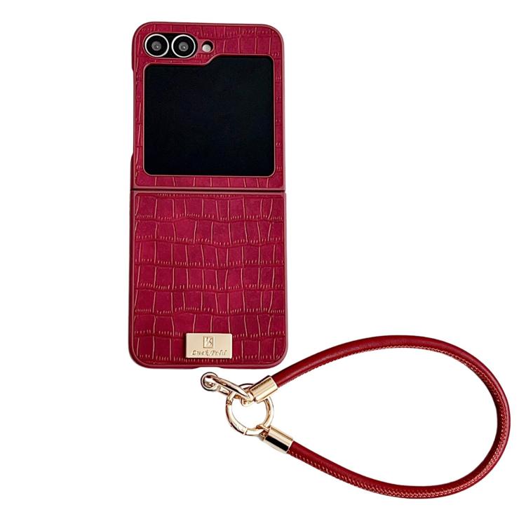 Crocodile Texture TPU Phone Case With Strap