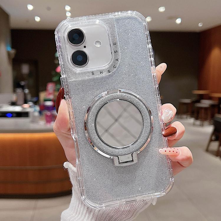 Mirror Holder Glitterr MagSafe Phone Case, For iPhone 16 Pro Max, For iPhone 16 Pro, For iPhone 16 Plus, For iPhone 16