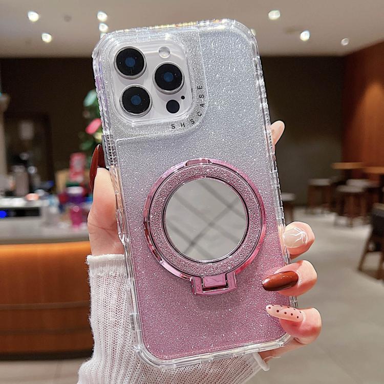 Mirror Holder Glitterr MagSafe Phone Case, For iPhone 15 Pro Max, For iPhone 15 Pro, For iPhone 15 Plus, For iPhone 15