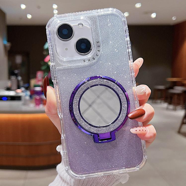 Mirror Holder Glitterr MagSafe Phone Case, For iPhone 15 Pro Max, For iPhone 15 Pro, For iPhone 15 Plus, For iPhone 15