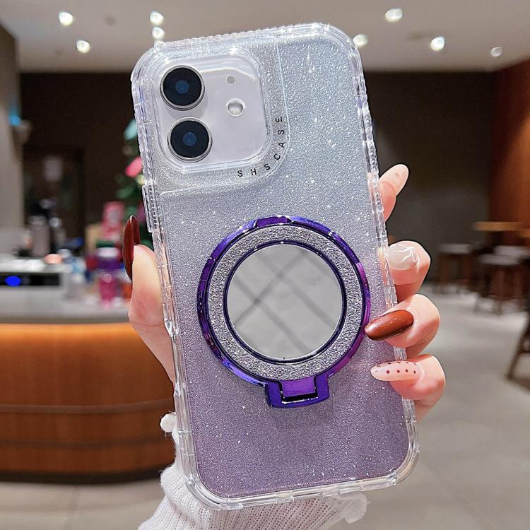 Mirror Holder Glitterr MagSafe Phone Case, For iPhone 13 Pro Max, For iPhone 13 Pro, For iPhone 13, For iPhone 12
