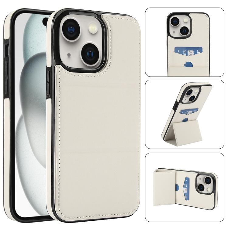 Tri-fold Holder Leather Phone Case with Card Slot, For iPhone 15 Pro Max, For iPhone 15 Pro, For iPhone 15 Plus, For iPhone 15