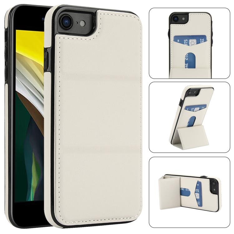 Tri-fold Holder Leather Phone Case with Card Slot, For iPhone SE 2022 / SE 2020 / 7 / 8, For iPhone 13 Pro Max, For iPhone 13 Pro, For iPhone 13