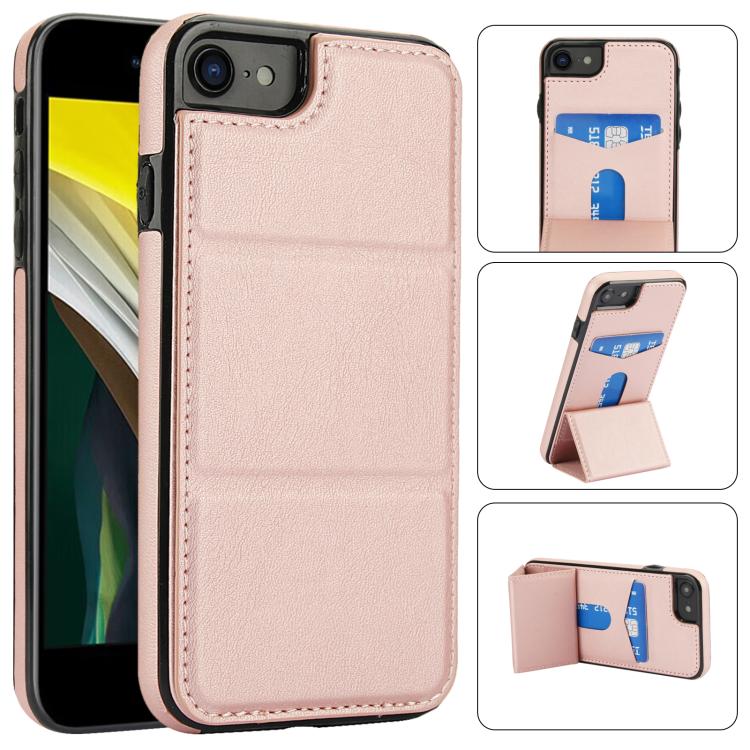Tri-fold Holder Leather Phone Case with Card Slot, For iPhone SE 2022 / SE 2020 / 7 / 8, For iPhone 13 Pro Max, For iPhone 13 Pro, For iPhone 13