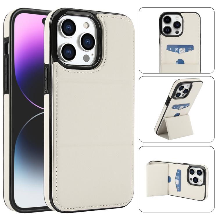 Tri-fold Holder Leather Phone Case with Card Slot, For iPhone SE 2022 / SE 2020 / 7 / 8, For iPhone 13 Pro Max, For iPhone 13 Pro, For iPhone 13