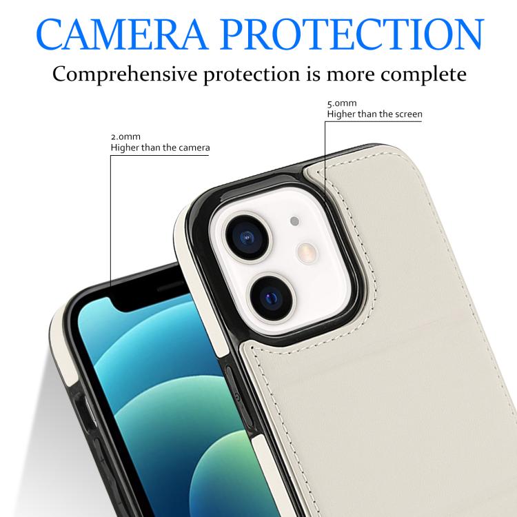 Tri-fold Holder Leather Phone Case with Card Slot, For iPhone 12 mini, For iPhone 11 Pro Max, For iPhone 11, For iPhone 11 Pro