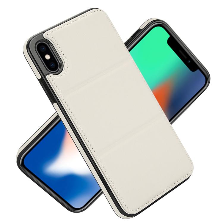 Tri-fold Holder Leather Phone Case with Card Slot, For iPhone XS / X, For iPhone XR, For iPhone XS Max, For iPhone 8 Plus / 7 Plus
