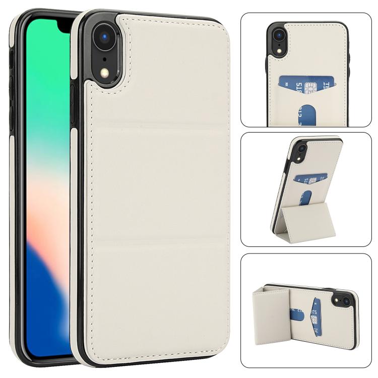Tri-fold Holder Leather Phone Case with Card Slot, For iPhone XS / X, For iPhone XR, For iPhone XS Max, For iPhone 8 Plus / 7 Plus