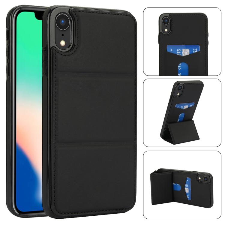 Tri-fold Holder Leather Phone Case with Card Slot, For iPhone XS / X, For iPhone XR, For iPhone XS Max, For iPhone 8 Plus / 7 Plus