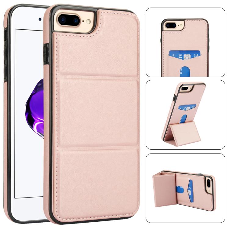 Tri-fold Holder Leather Phone Case with Card Slot, For iPhone XS / X, For iPhone XR, For iPhone XS Max, For iPhone 8 Plus / 7 Plus
