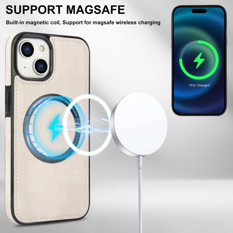 Zipper Wallet Split MagSafe Leather Back Phone Case, For iPhone 14 Plus, For iPhone 14, For iPhone 14 Pro
