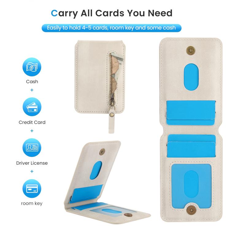 Zipper Wallet Split MagSafe Leather Back Phone Case, For iPhone 16e, For iPhone 16 Pro Max, For iPhone 16 Pro