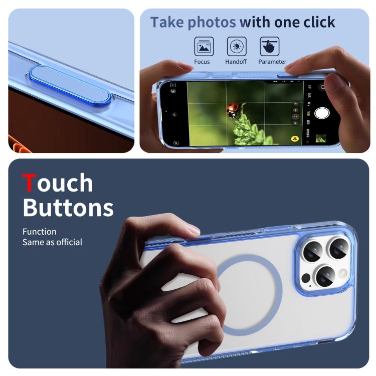 Translucent Frosted MagSafe Phone Case with AI Button, For iPhone 16 Pro Max, For iPhone 16 Pro, For iPhone 16 Plus, For iPhone 16