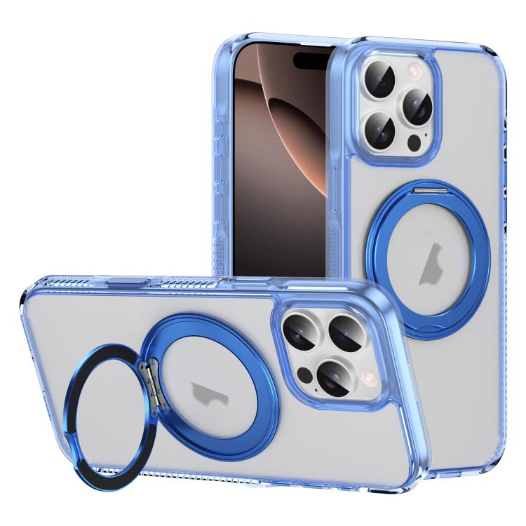 Translucent Frosted MagSafe Holder Phone Case with AI Button, For iPhone 16 Pro Max, For iPhone 16 Pro, For iPhone 16 Plus, For iPhone 16
