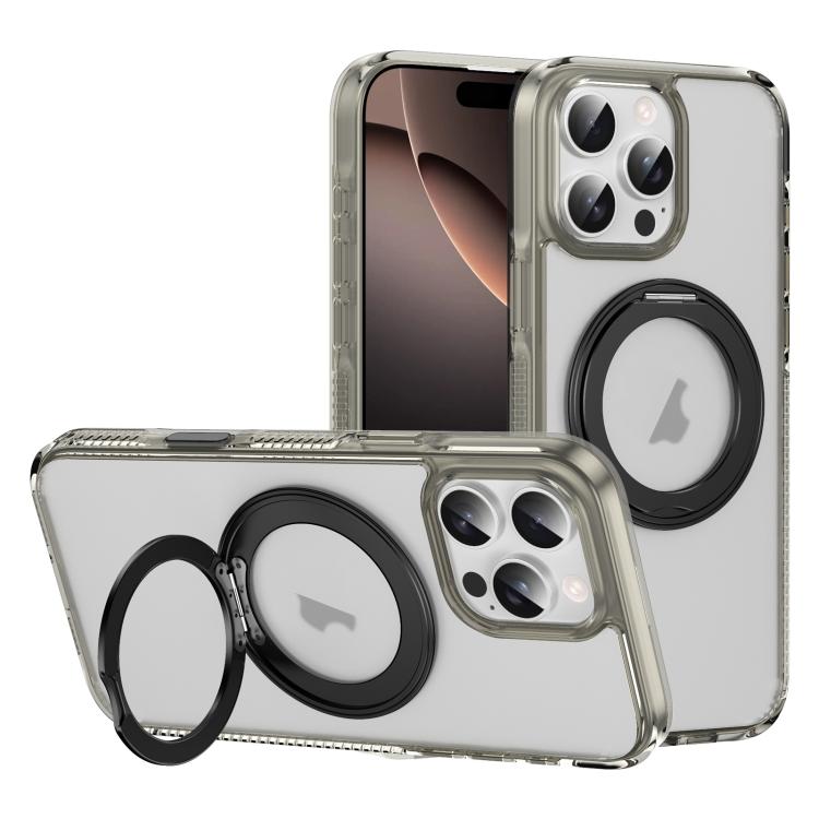 Translucent Frosted MagSafe Holder Phone Case with AI Button, For iPhone 16 Pro Max, For iPhone 16 Pro, For iPhone 16 Plus, For iPhone 16